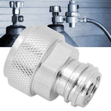 Soda Adapter with Wrench Copper Electroplating Brass CO2 Cylinder Conversion Connector Silver