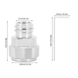 Soda Adapter with Wrench Copper Electroplating Brass CO2 Cylinder Conversion Connector Silver - Extra Image