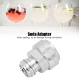 Soda Adapter with Wrench Copper Electroplating Brass CO2 Cylinder Conversion Connector Silver