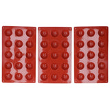 3Pcs Cake Mold 15 Hole Hemispherical Silicone Chocolate Mold Food Grade Dessert Bakeware