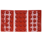 3Pcs Cake Mold 15 Hole Hemispherical Silicone Chocolate Mold Food Grade Dessert Bakeware