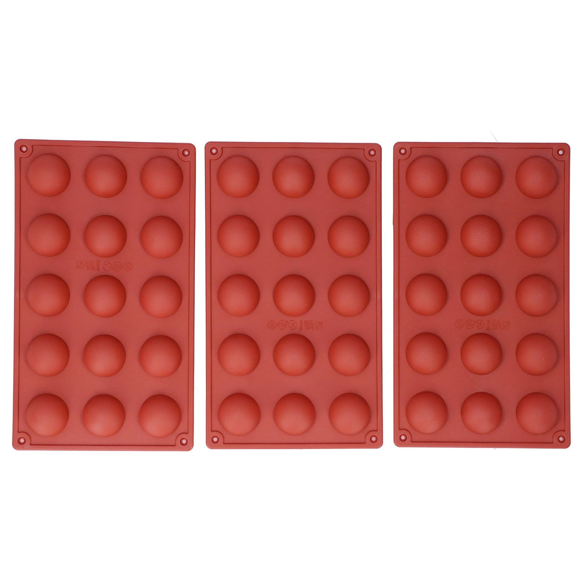 3Pcs Cake Mold 15 Hole Hemispherical Silicone Chocolate Mold Food Grade Dessert Bakeware