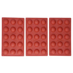 3Pcs Cake Mold 15 Hole Hemispherical Silicone Chocolate Mold Food Grade Dessert Bakeware