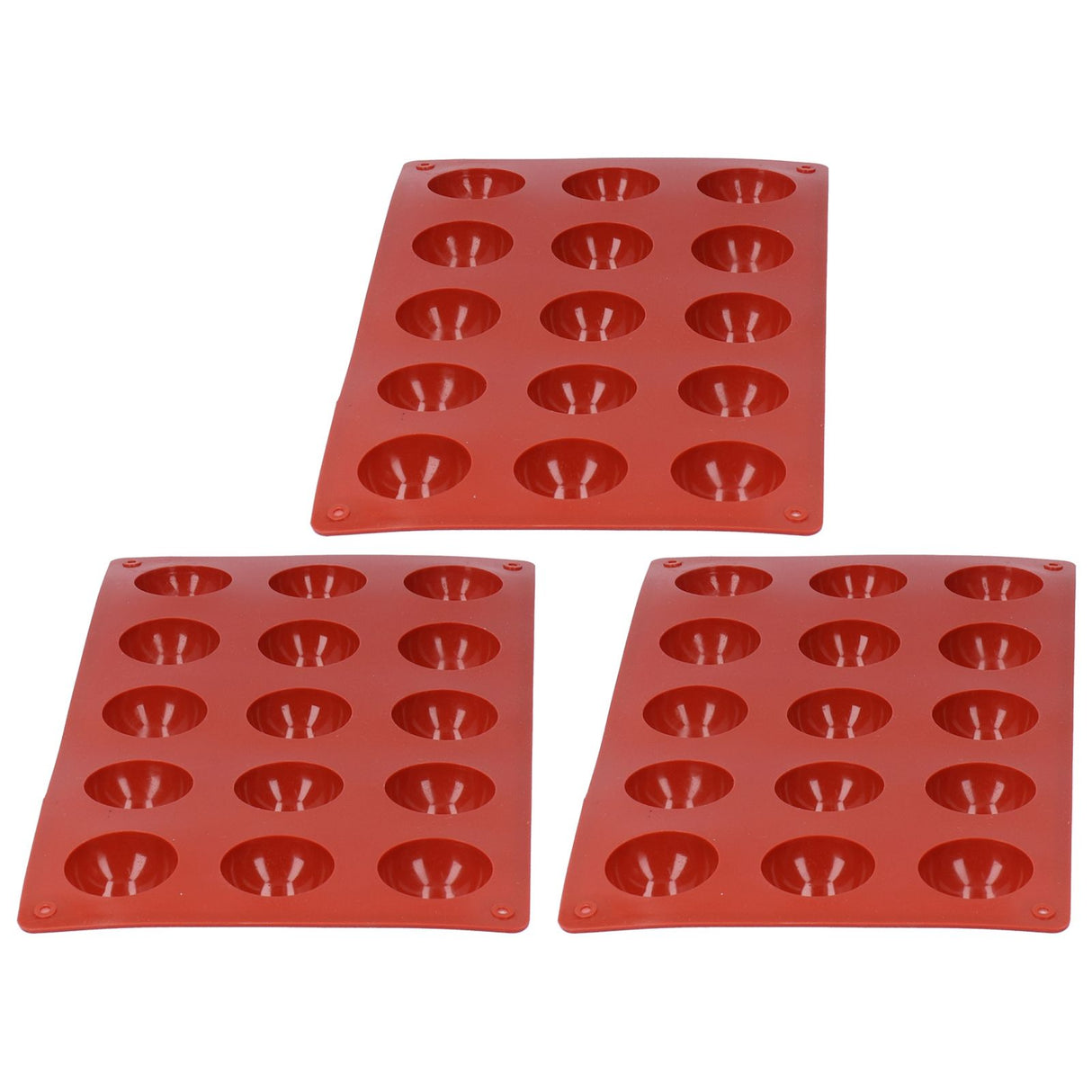 3Pcs Cake Mold 15 Hole Hemispherical Silicone Chocolate Mold Food Grade Dessert Bakeware
