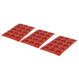 3Pcs Cake Mold 15 Hole Hemispherical Silicone Chocolate Mold Food Grade Dessert Bakeware - Low Angle