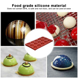 3Pcs Cake Mold 15 Hole Hemispherical Silicone Chocolate Mold Food Grade Dessert Bakeware - Extra Image