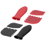 6Pcs set Pot Handle Sleeve Cover Scraper Kit Silicone Anti Scalding Cookware Pan Accessory - Close-Up Angle