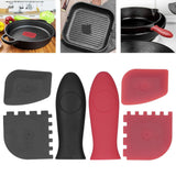 6Pcs set Pot Handle Sleeve Cover Scraper Kit Silicone Anti Scalding Cookware Pan Accessory - Extra Image