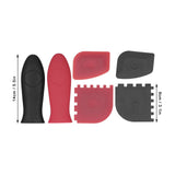 6Pcs set Pot Handle Sleeve Cover Scraper Kit Silicone Anti Scalding Cookware Pan Accessory - Extra Image