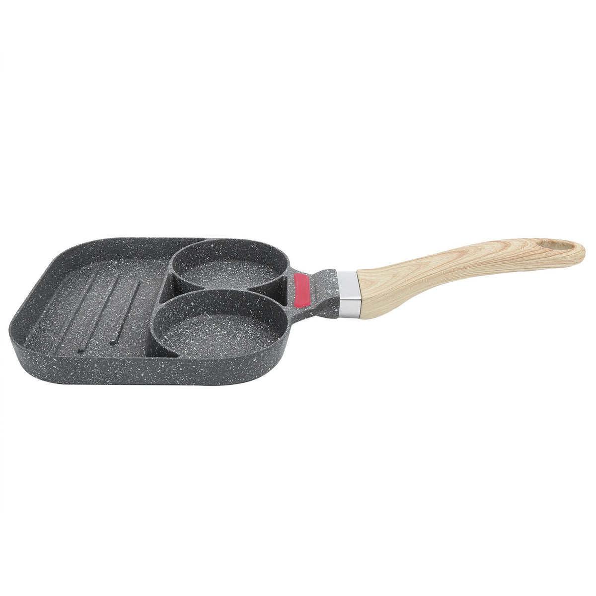 Egg Pan Aluminum Non Stick Breakfast Cooker Frying Omelet Pot Kitchen Accessory Black