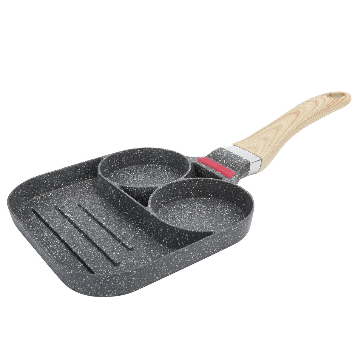 Egg Pan Aluminum Non Stick Breakfast Cooker Frying Omelet Pot Kitchen Accessory Black