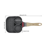 Egg Pan Aluminum Non Stick Breakfast Cooker Frying Omelet Pot Kitchen Accessory Black