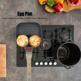 Egg Pan Aluminum Non Stick Breakfast Cooker Frying Omelet Pot Kitchen Accessory Black - Extra Image