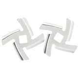 2Pcs Meat Grinder Blade 304 Stainless Steel Grinding Plate Disc Accessory for 5#/B Type Grinder(8MM Square Hole Crossed Blade )