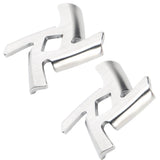 2Pcs Meat Grinder Blade 304 Stainless Steel Grinding Plate Disc Accessory for 5#/B Type Grinder(8MM Square Hole Crossed Blade ) - 45-Degree Angle