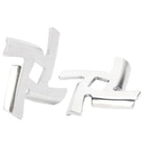2Pcs Meat Grinder Blade 304 Stainless Steel Grinding Plate Disc Accessory for 5#/B Type Grinder(8MM Square Hole Crossed Blade )