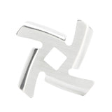 2Pcs Meat Grinder Blade 304 Stainless Steel Grinding Plate Disc Accessory for 5#/B Type Grinder(8MM Square Hole Crossed Blade ) - Extra Image
