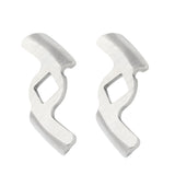 2Pcs Meat Grinder Blade 304 Stainless Steel Grinding Plate Disc Accessory for 5#/B Type Grinder(8MM Square Hole 2Blade ) - Side View