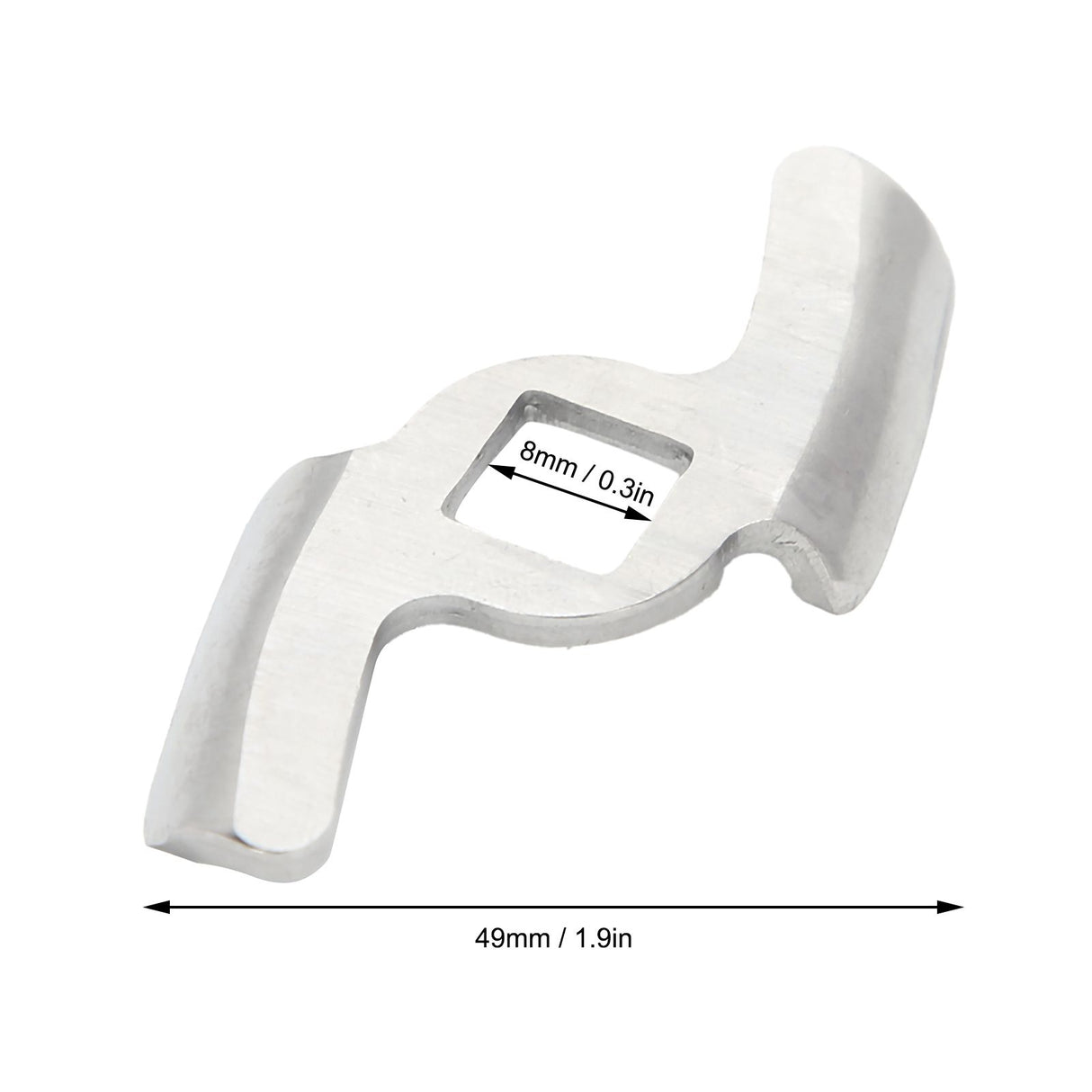 2Pcs Meat Grinder Blade 304 Stainless Steel Grinding Plate Disc Accessory for 5#/B Type Grinder(8MM Square Hole 2Blade )