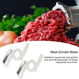 2Pcs Meat Grinder Blade 304 Stainless Steel Grinding Plate Disc Accessory for 5#/B Type Grinder(8MM Square Hole 2Blade ) - Extra Image