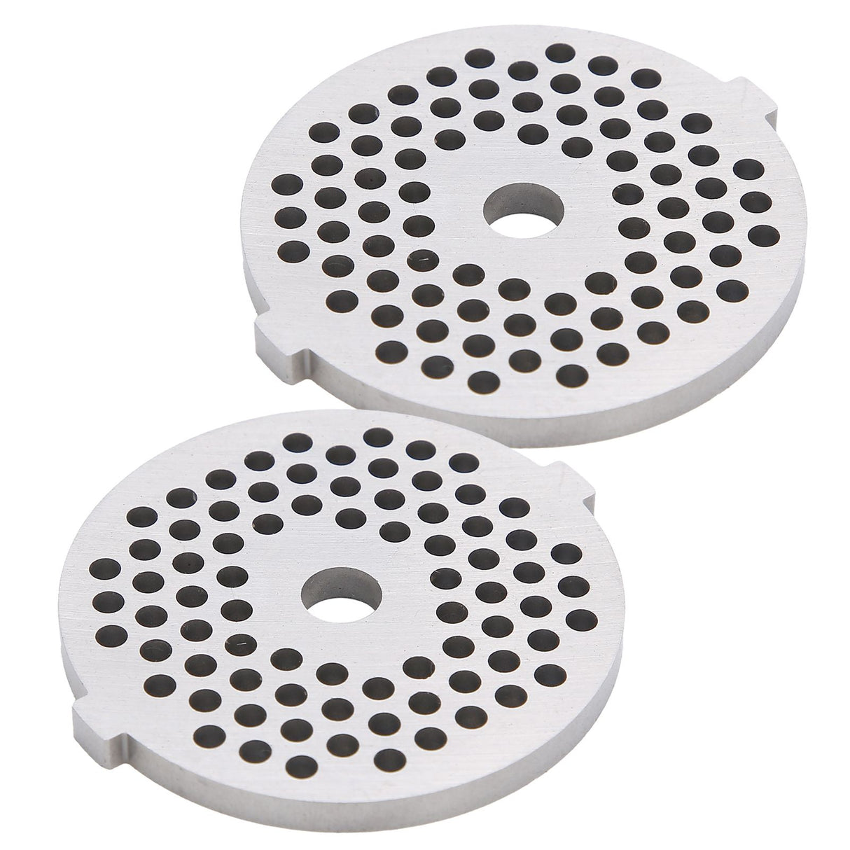 2Pcs Electric Mincer Blade Stainless Steel Grinding Plate Round Hole for 5#/B Type Grinder(3mm 56 Holes )