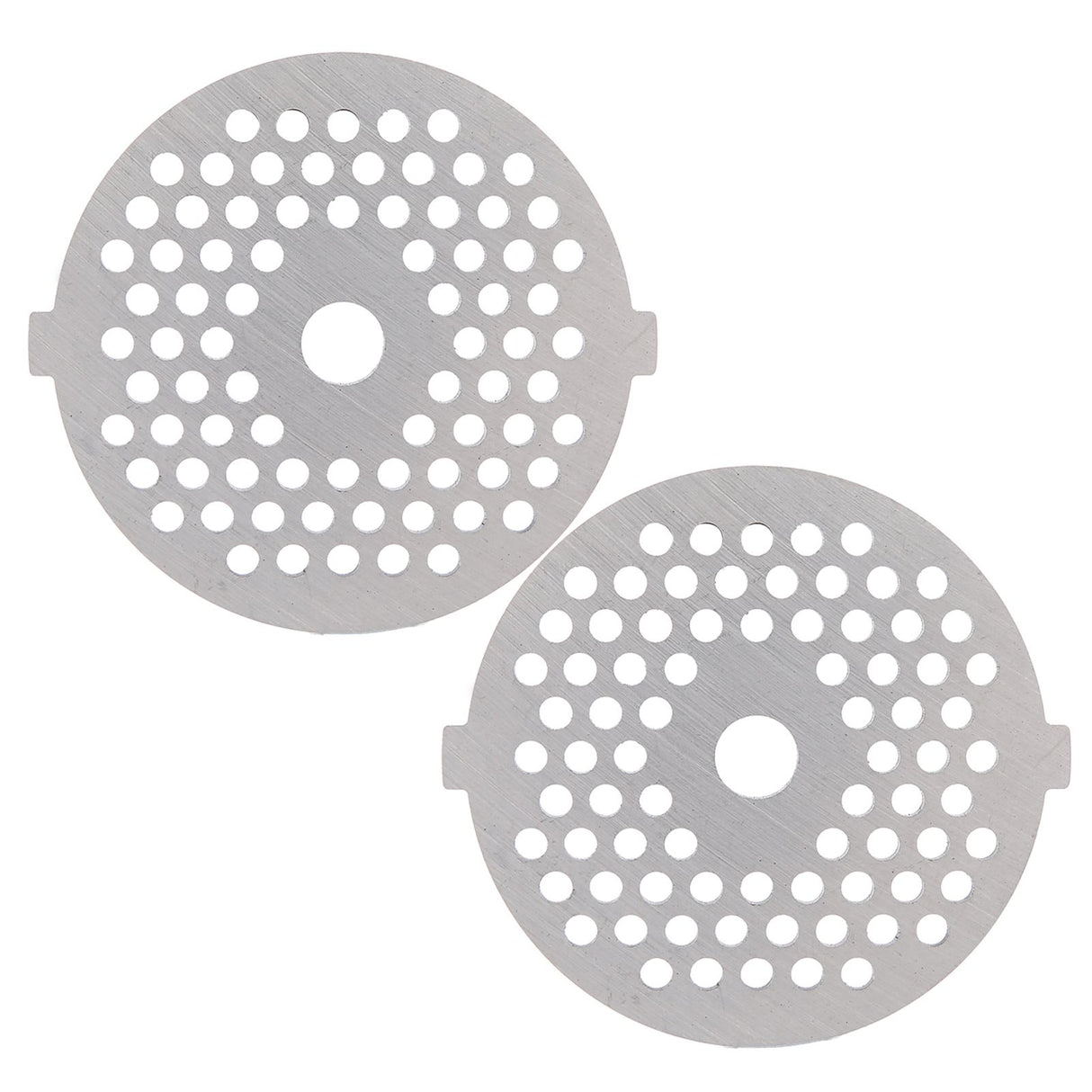 2Pcs Electric Mincer Blade Stainless Steel Grinding Plate Round Hole for 5#/B Type Grinder(3mm 56 Holes )