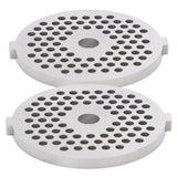 2Pcs Electric Mincer Blade Stainless Steel Grinding Plate Round Hole for 5#/B Type Grinder(3mm 56 Holes ) - 45-Degree Angle