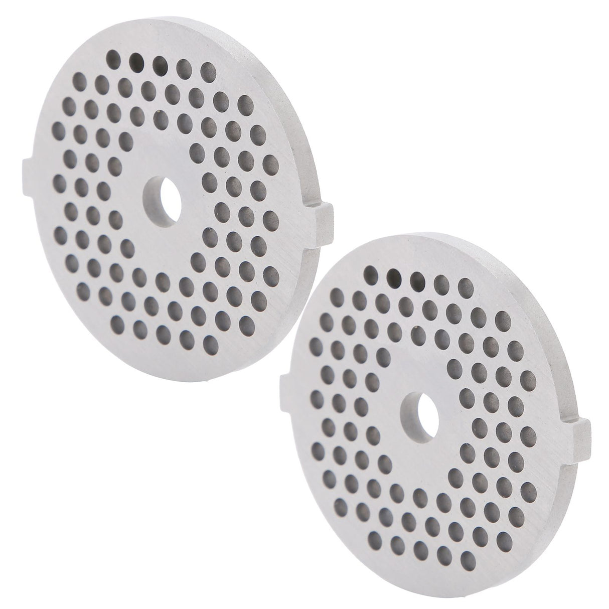 2Pcs Electric Mincer Blade Stainless Steel Grinding Plate Round Hole for 5#/B Type Grinder(3mm 56 Holes )