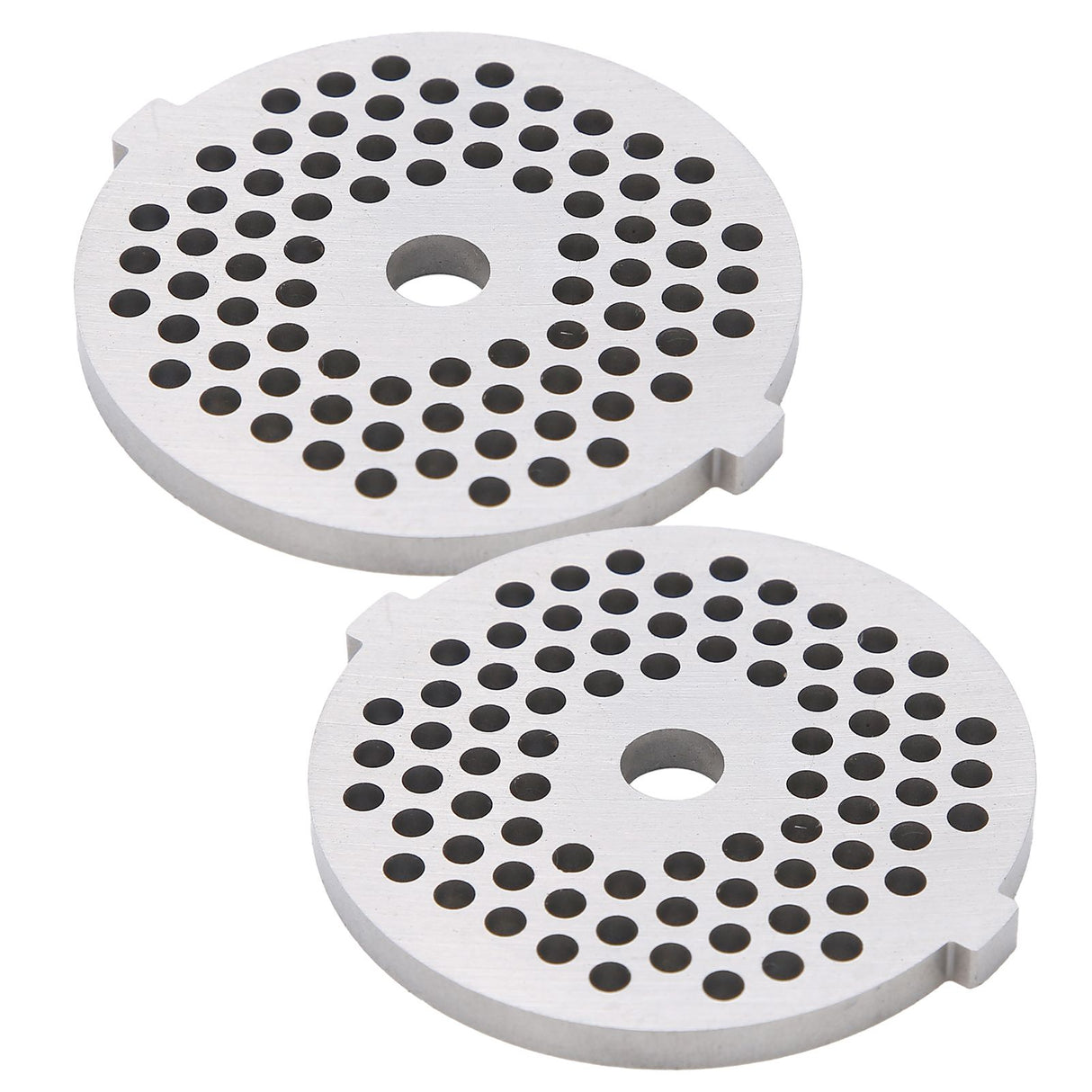 2Pcs Electric Mincer Blade Stainless Steel Grinding Plate Round Hole for 5#/B Type Grinder(3mm 56 Holes )