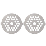 2Pcs Electric Mincer Blade Stainless Steel Grinding Plate Round Hole for 5#/B Type Grinder(5mm 30 Holes )