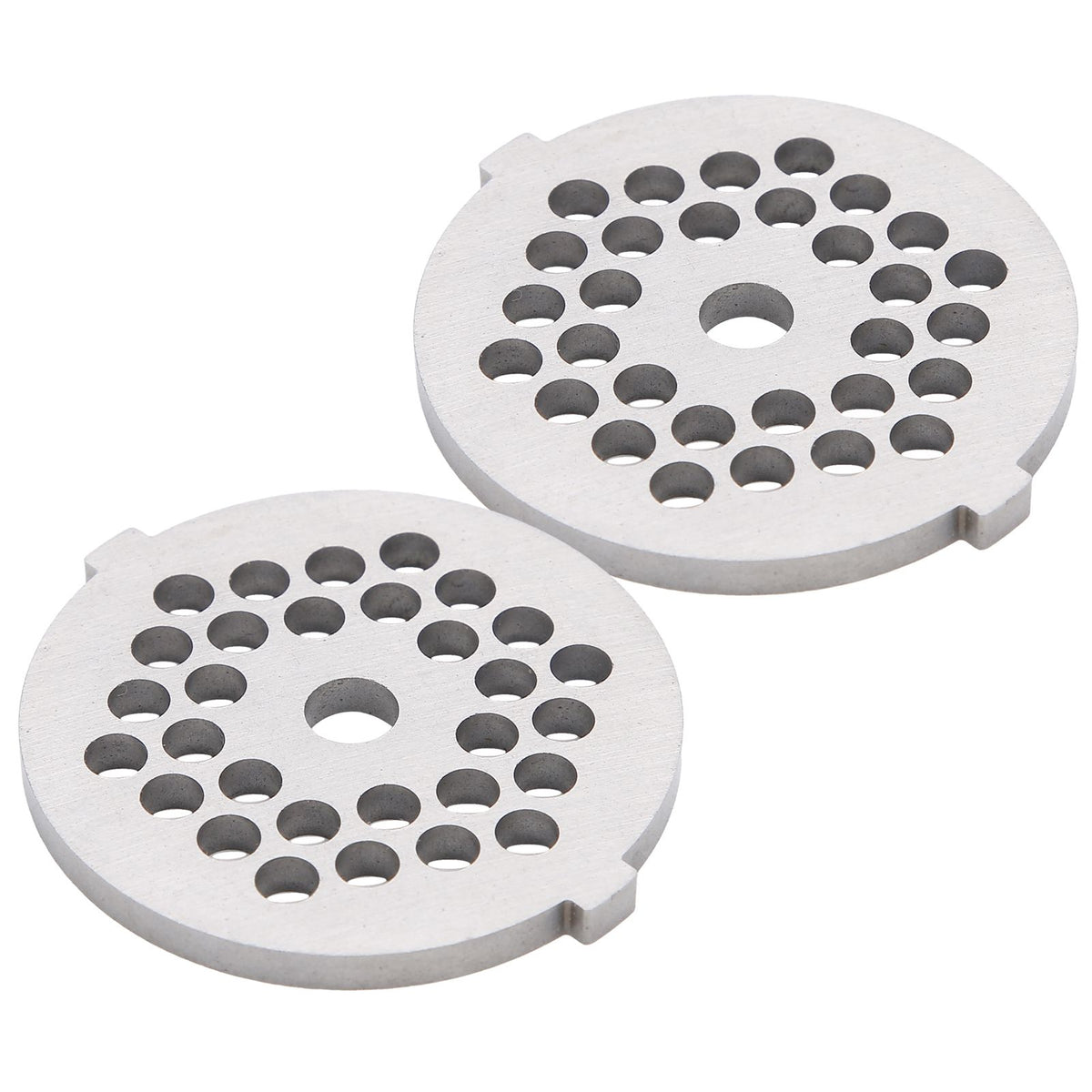 2Pcs Electric Mincer Blade Stainless Steel Grinding Plate Round Hole for 5#/B Type Grinder(5mm 30 Holes )