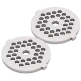 2Pcs Electric Mincer Blade Stainless Steel Grinding Plate Round Hole for 5#/B Type Grinder(5mm 30 Holes )