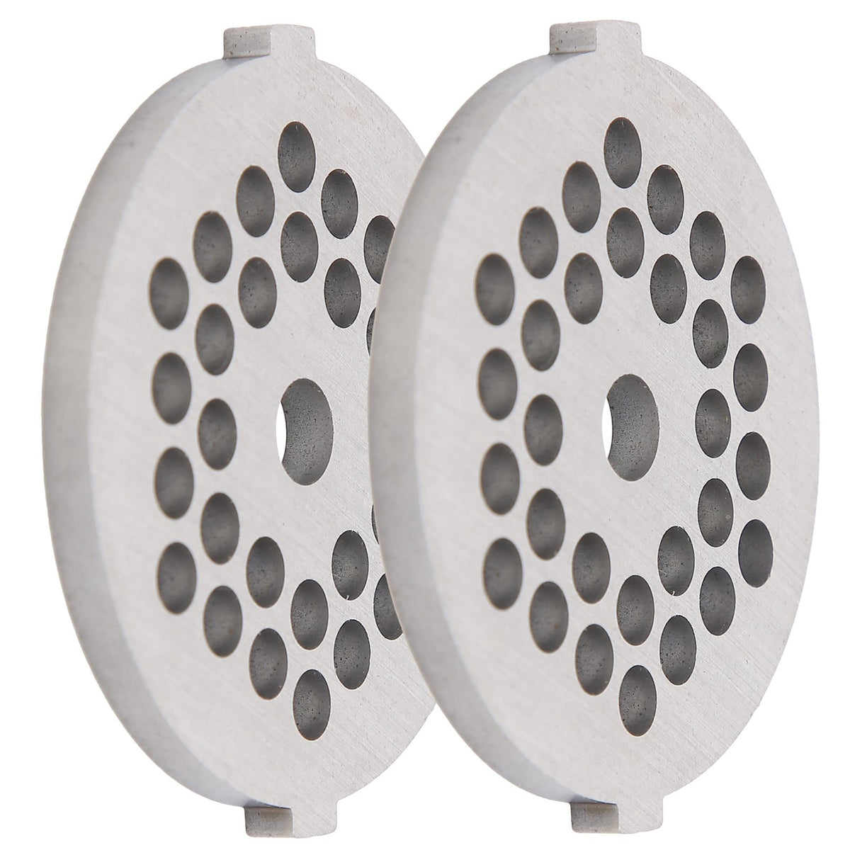 2Pcs Electric Mincer Blade Stainless Steel Grinding Plate Round Hole for 5#/B Type Grinder(5mm 30 Holes )