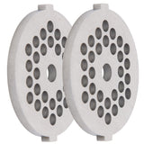 2Pcs Electric Mincer Blade Stainless Steel Grinding Plate Round Hole for 5#/B Type Grinder(5mm 30 Holes )