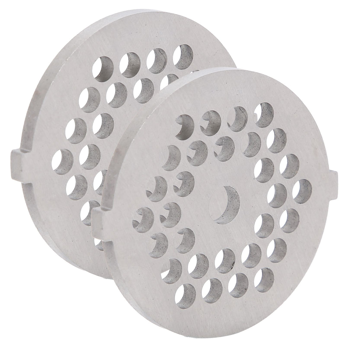 2Pcs Electric Mincer Blade Stainless Steel Grinding Plate Round Hole for 5#/B Type Grinder(5mm 30 Holes )