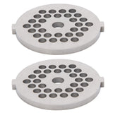 2Pcs Electric Mincer Blade Stainless Steel Grinding Plate Round Hole for 5#/B Type Grinder(5mm 30 Holes )