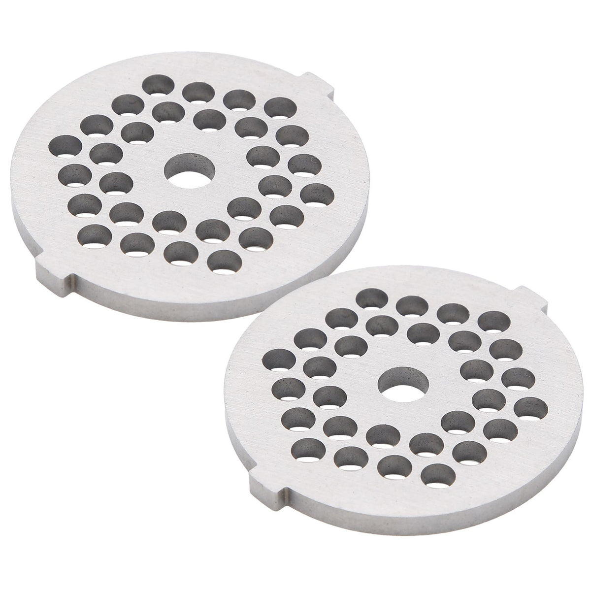 2Pcs Electric Mincer Blade Stainless Steel Grinding Plate Round Hole for 5#/B Type Grinder(5mm 30 Holes )