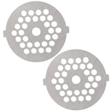 2Pcs Electric Mincer Blade Stainless Steel Grinding Plate Round Hole for 5#/B Type Grinder(5mm 30 Holes ) - Close-Up Angle