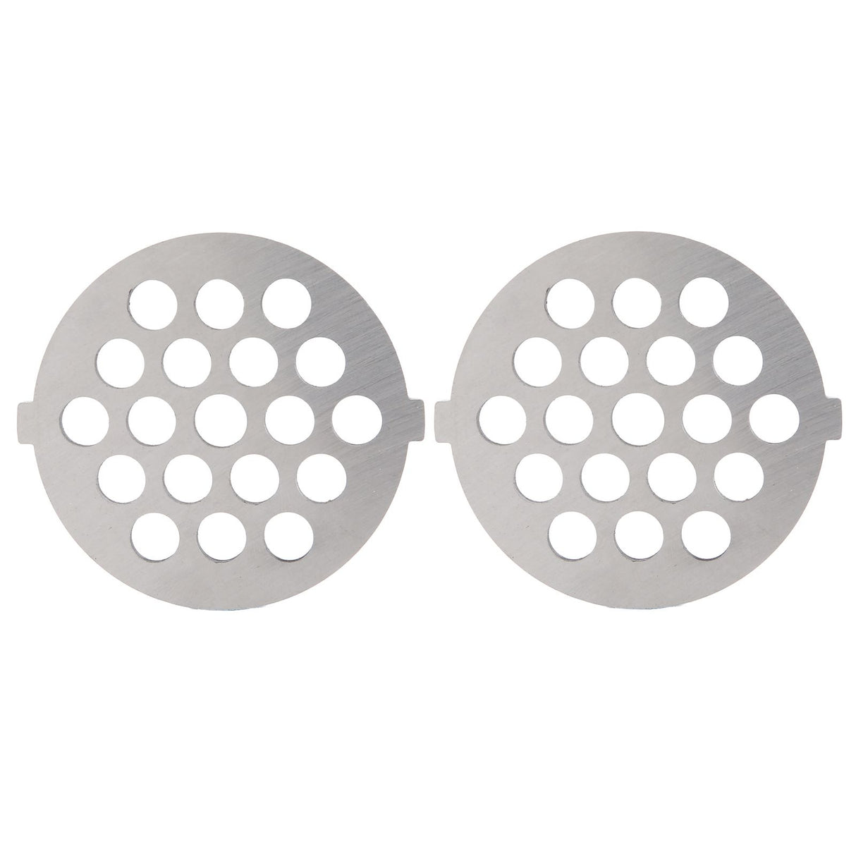 2Pcs Electric Mincer Blade Stainless Steel Grinding Plate Round Hole for 5#/B Type Grinder(7mm 19 Holes )