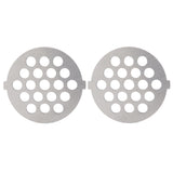 2Pcs Electric Mincer Blade Stainless Steel Grinding Plate Round Hole for 5#/B Type Grinder(7mm 19 Holes )