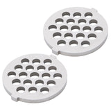 2Pcs Electric Mincer Blade Stainless Steel Grinding Plate Round Hole for 5#/B Type Grinder(7mm 19 Holes ) - Front View