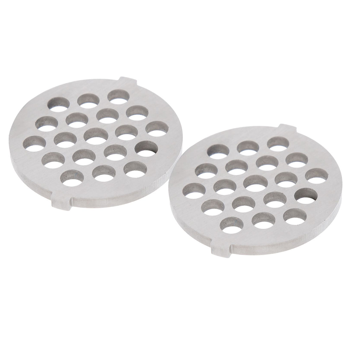 2Pcs Electric Mincer Blade Stainless Steel Grinding Plate Round Hole for 5#/B Type Grinder(7mm 19 Holes )