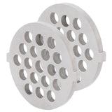 2Pcs Electric Mincer Blade Stainless Steel Grinding Plate Round Hole for 5#/B Type Grinder(7mm 19 Holes )