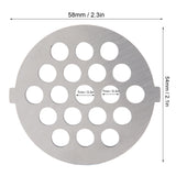 2Pcs Electric Mincer Blade Stainless Steel Grinding Plate Round Hole for 5#/B Type Grinder(7mm 19 Holes )