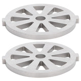 2pcs Meat Grinder Blade 304 Stainless Steel Cutting Plate 7mm/0.3in ID for 5#/B Type Meat Grinder(8 Holes Knife Plate )