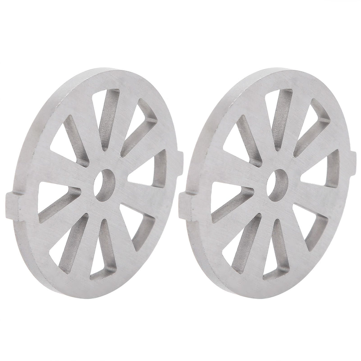 2pcs Meat Grinder Blade 304 Stainless Steel Cutting Plate 7mm/0.3in ID for 5#/B Type Meat Grinder(8 Holes Knife Plate )