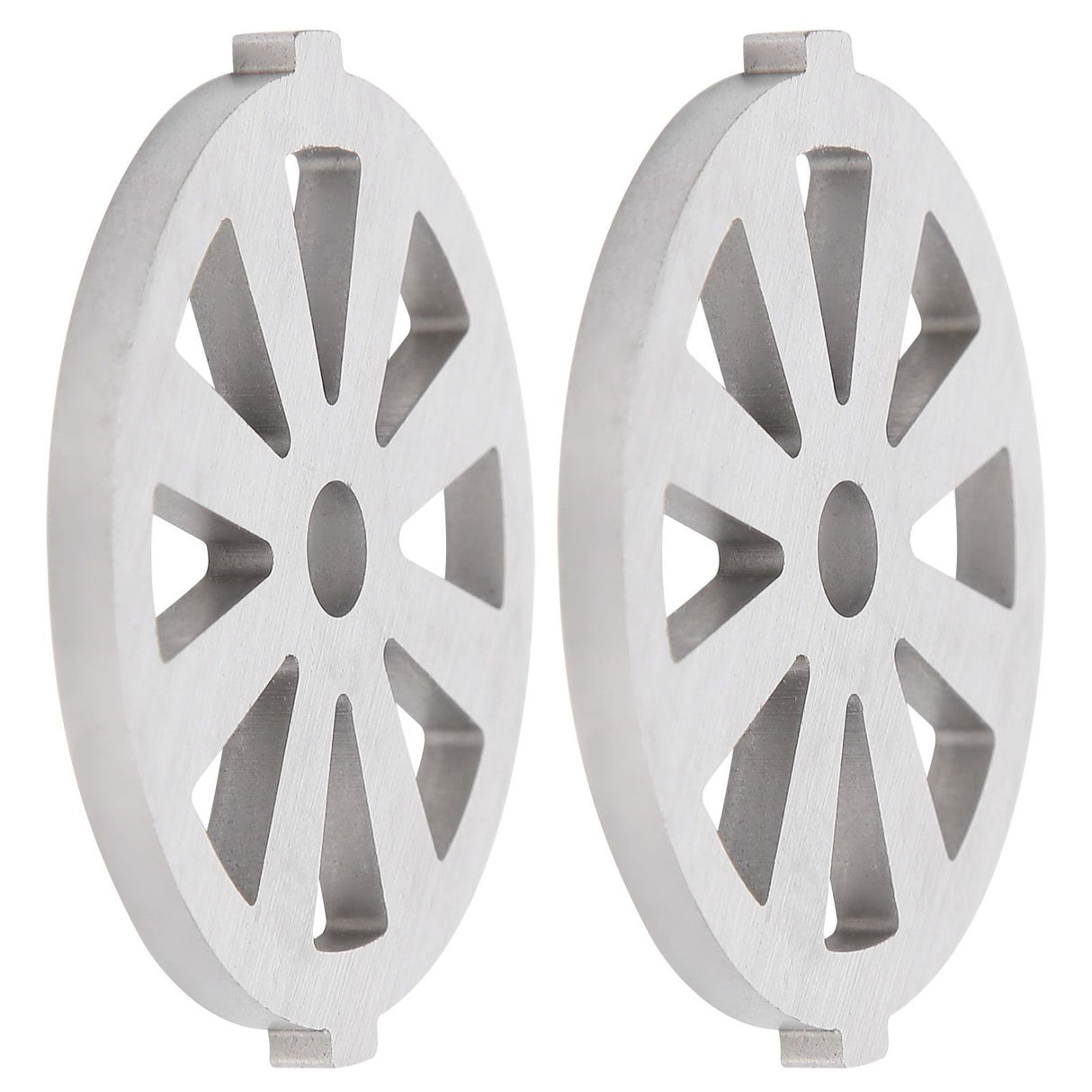 2pcs Meat Grinder Blade 304 Stainless Steel Cutting Plate 7mm/0.3in ID for 5#/B Type Meat Grinder(8 Holes Knife Plate )
