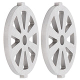 2pcs Meat Grinder Blade 304 Stainless Steel Cutting Plate 7mm/0.3in ID for 5#/B Type Meat Grinder(8 Holes Knife Plate ) - Rear View