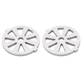 2pcs Meat Grinder Blade 304 Stainless Steel Cutting Plate 7mm/0.3in ID for 5#/B Type Meat Grinder(8 Holes Knife Plate ) - Close-Up Angle