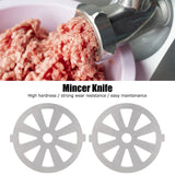 2pcs Meat Grinder Blade 304 Stainless Steel Cutting Plate 7mm/0.3in ID for 5#/B Type Meat Grinder(8 Holes Knife Plate ) - Extra Image